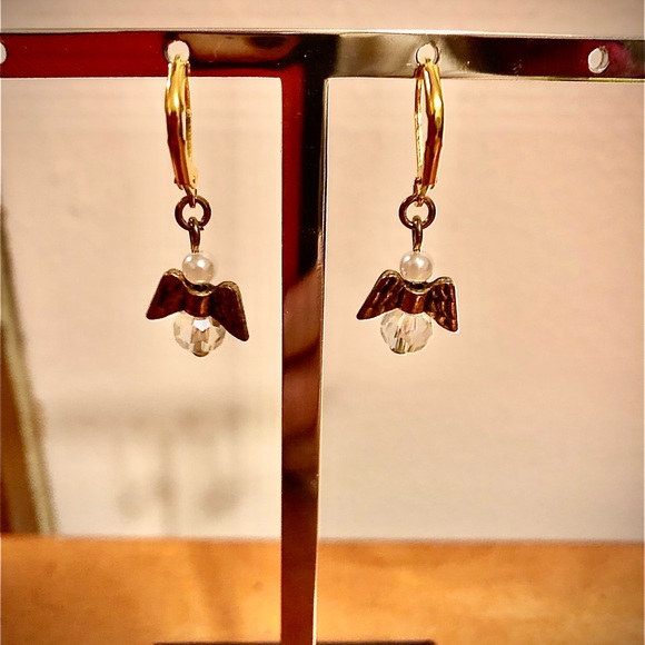 Angel Lever-back Earrings— Designed and Handcrafted By Me 🥰 - Picture 2 of 9